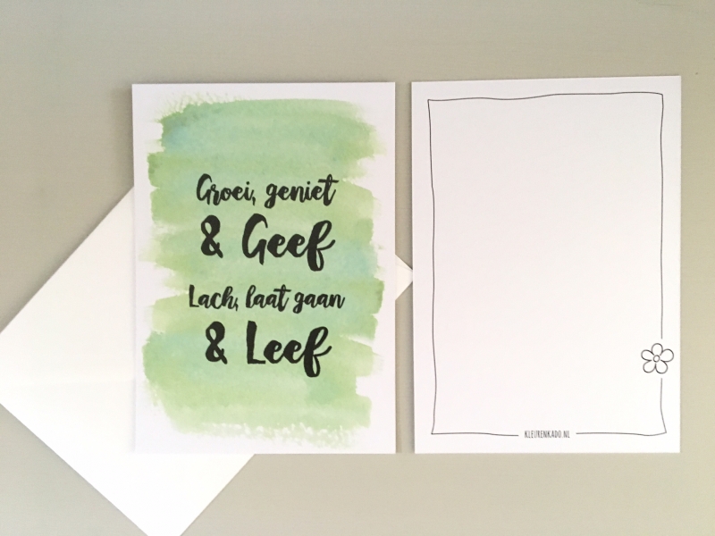 Kaarten kleur met teksten