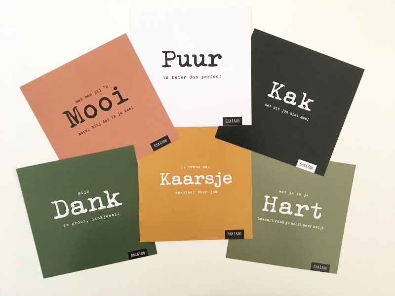 Kaart Typewriter vierkant