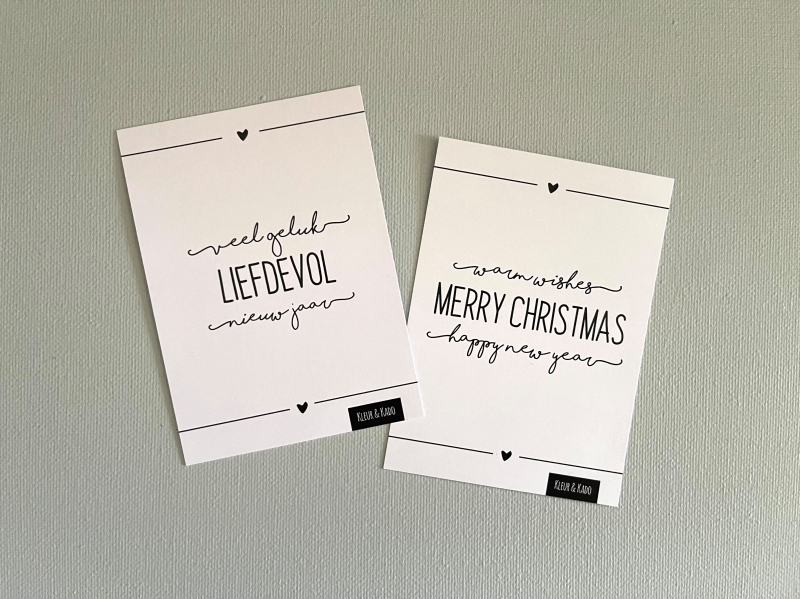 Kadokaartjes Kerst/Nieuwjaar