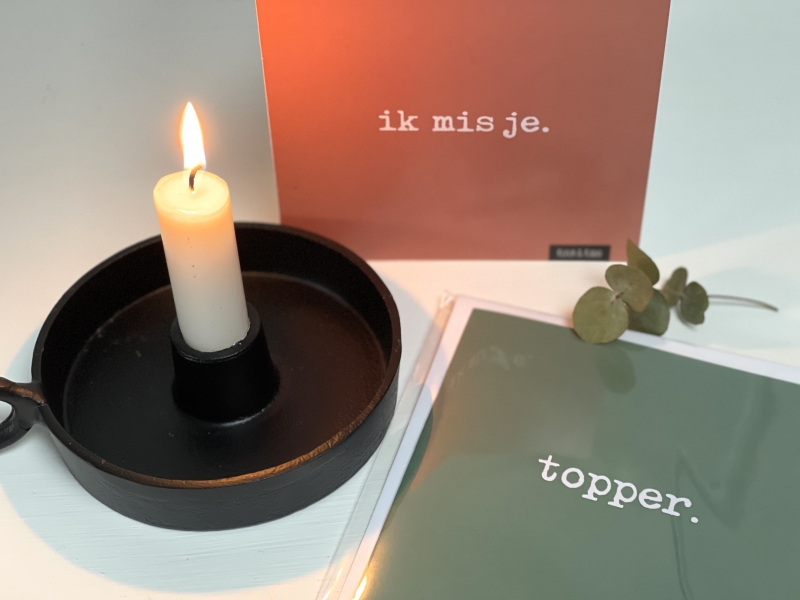 Kaart Typewriter vierkant dubbel