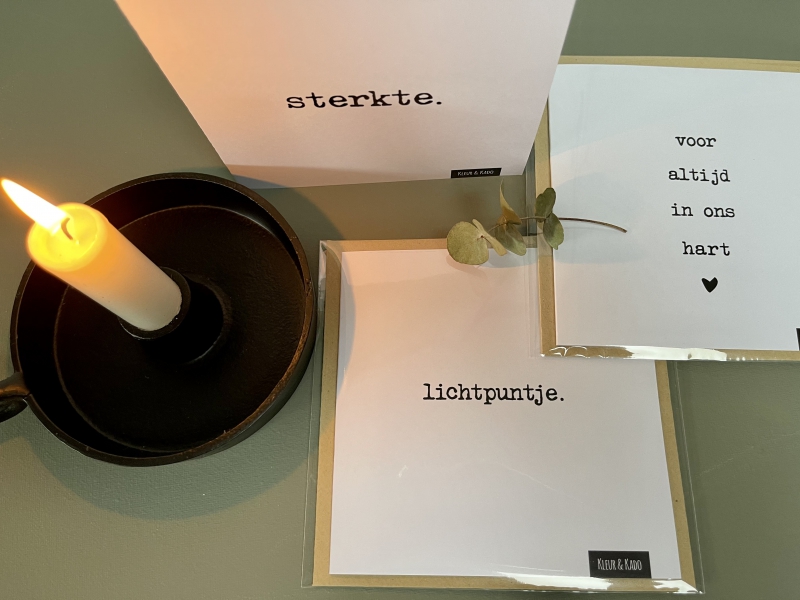 Kaart Typewriter vierkant WIT dubbel