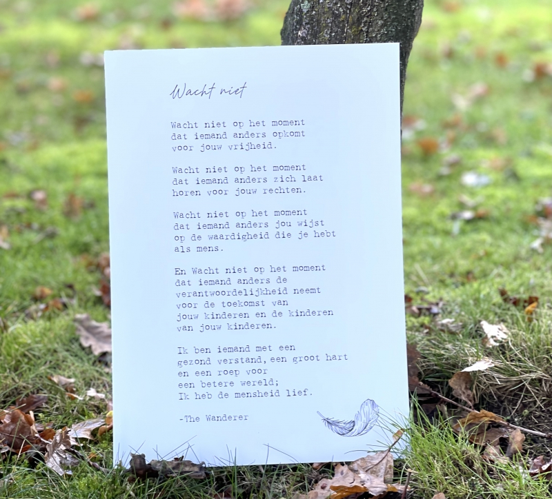 The Wanderer A4 print Wacht niet