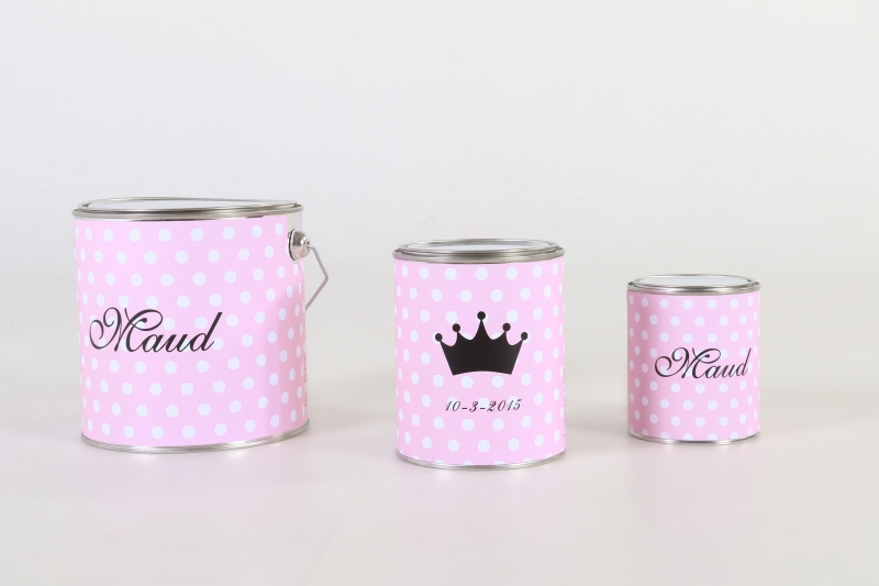 Rose met witte stippen gepersonaliseerd
