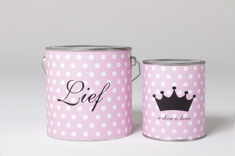 Lief rose met witte stippen